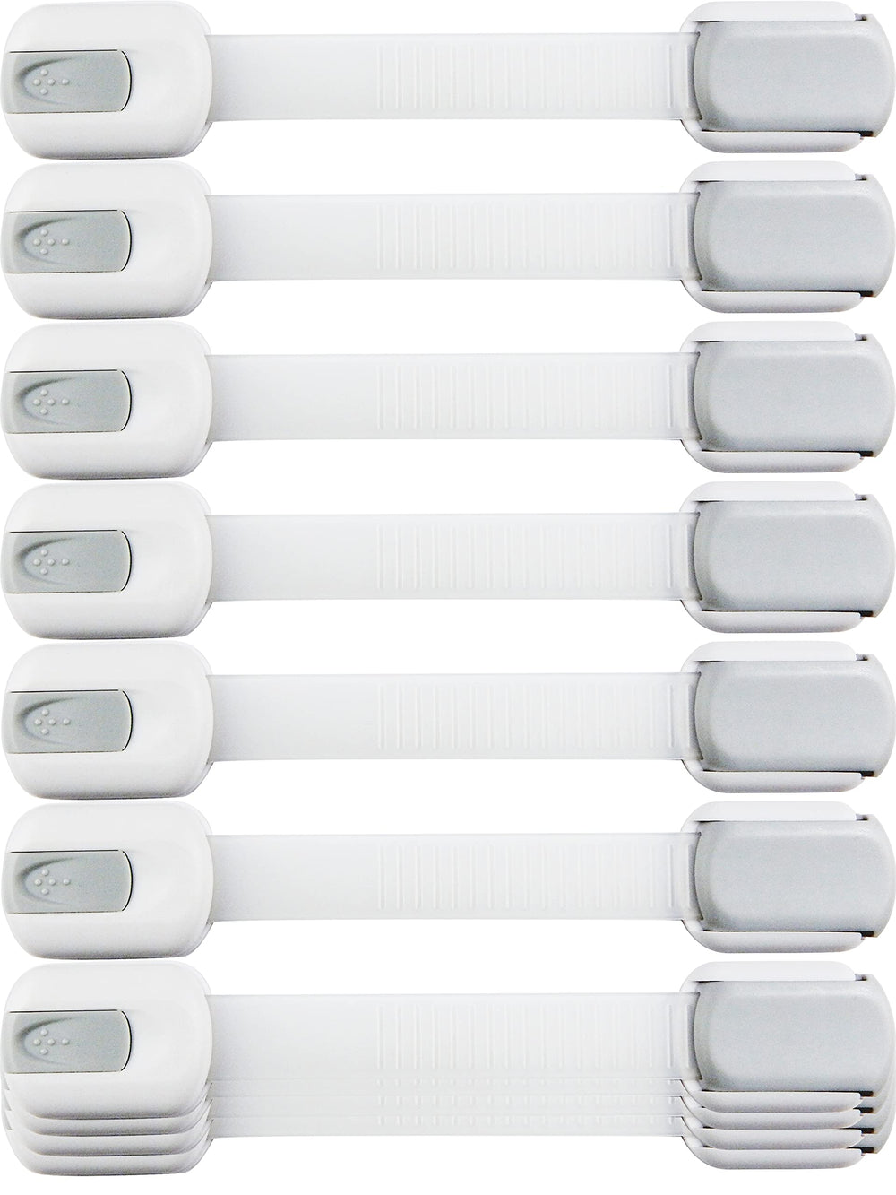 Wappa child safety strap locks 10-pack securing cabinets for toddler-proofed kitchens.