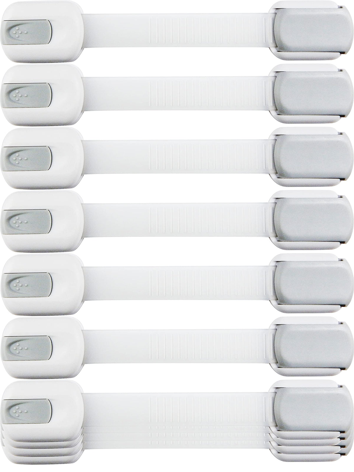 Wappa child safety strap locks 10-pack securing cabinets for toddler-proofed kitchens.