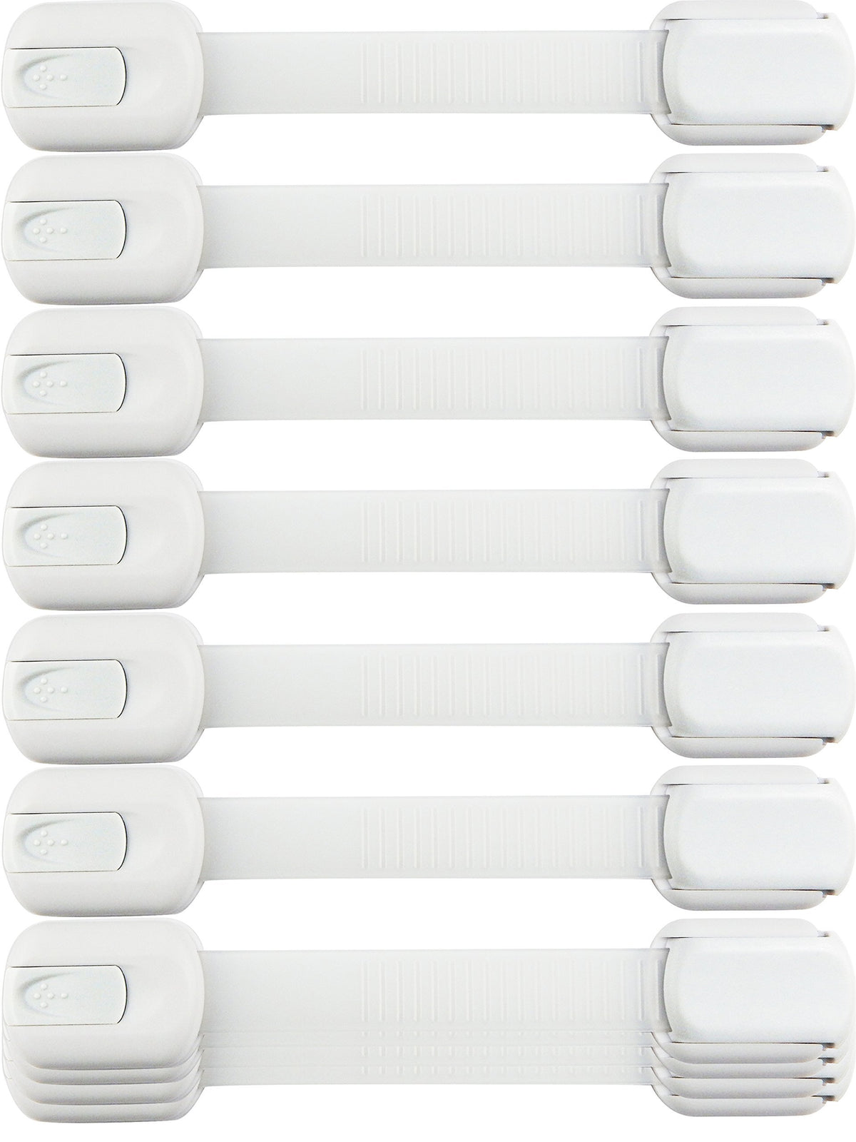 Wappa child safety straps 10-pack closeup showing strong adhesive for drill-free mounting