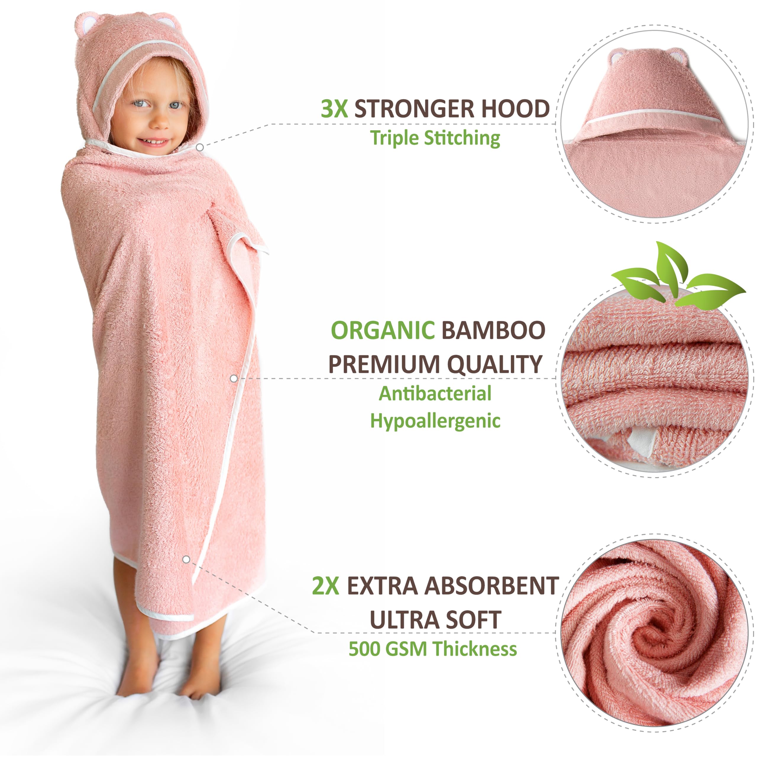Warm Cuddles towel close-up highlights thick absorbent fabric for quick drying