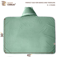 Warm Cuddles toddler towel demonstrating quick-drying, highly absorbent performance after bath