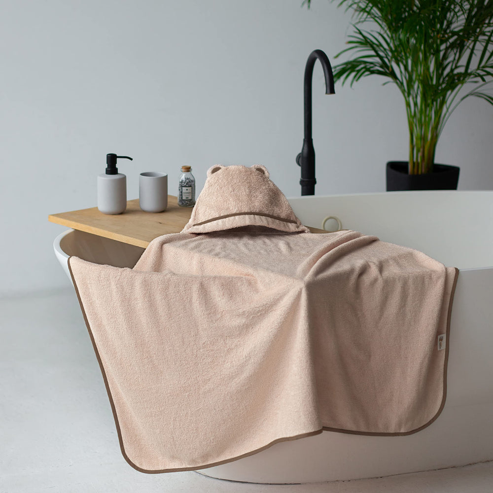 Warm Cuddles towel hooded beige 42x30 size for growing toddlers