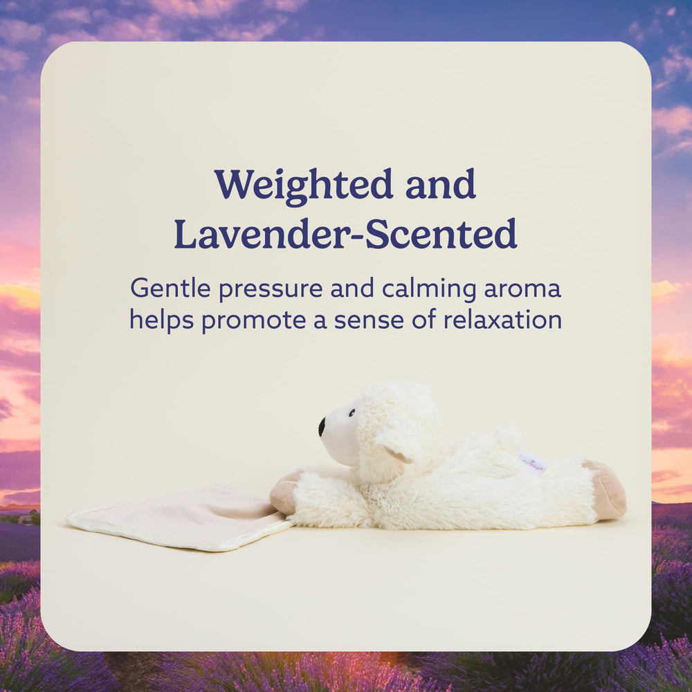 Warmies lavender-scented plush offers subtle aroma to ease bedtime routines.