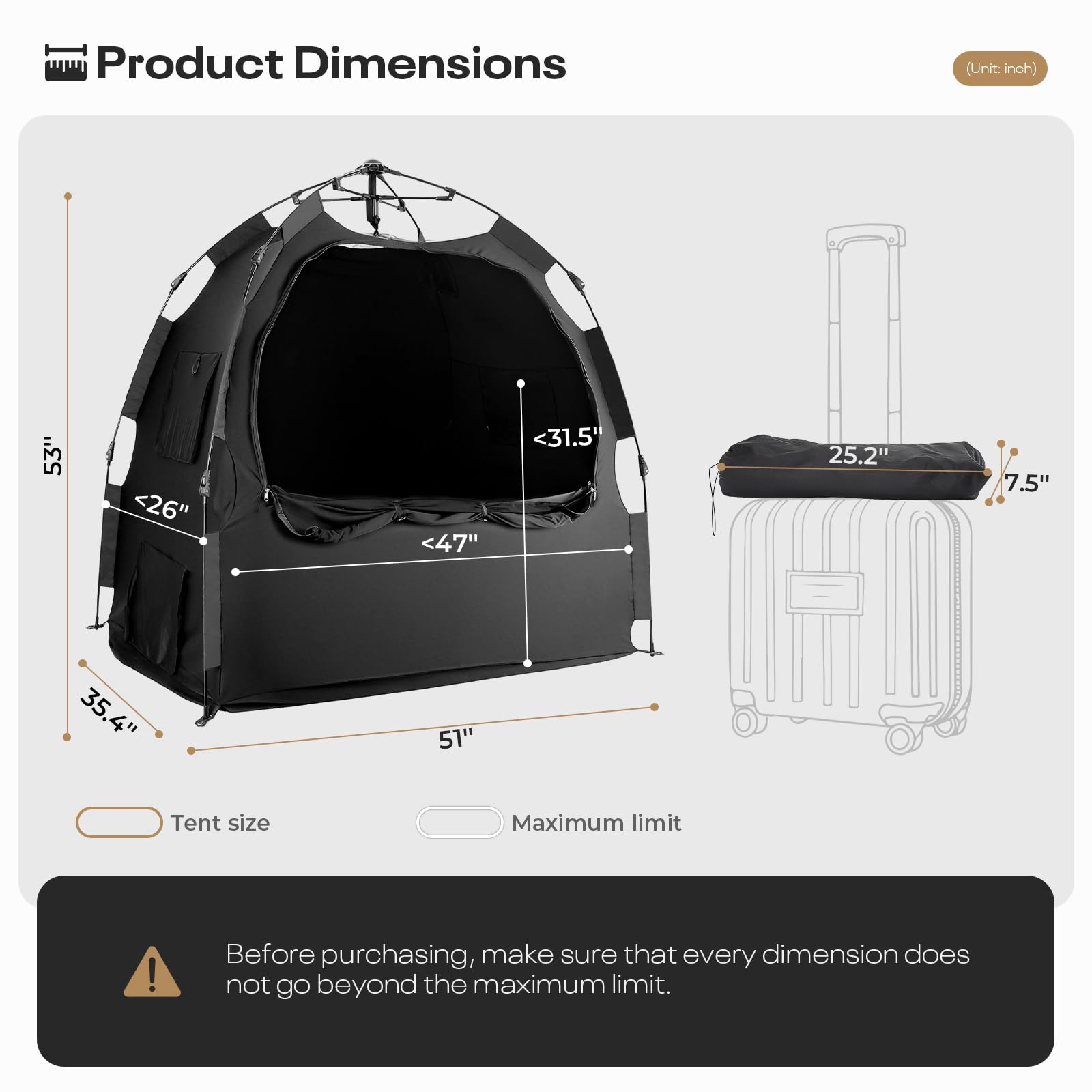 Warmoasis one-click setup tent demonstrates quick assembly in about 15 seconds.