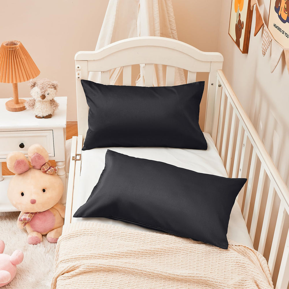 Warmstar black toddler pillowcase adds sleek color and easy room matching.