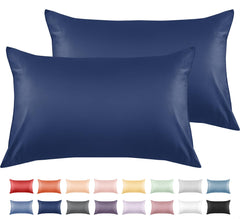 Warmstar toddler pillowcase navy front view highlighting soft cotton comfort.