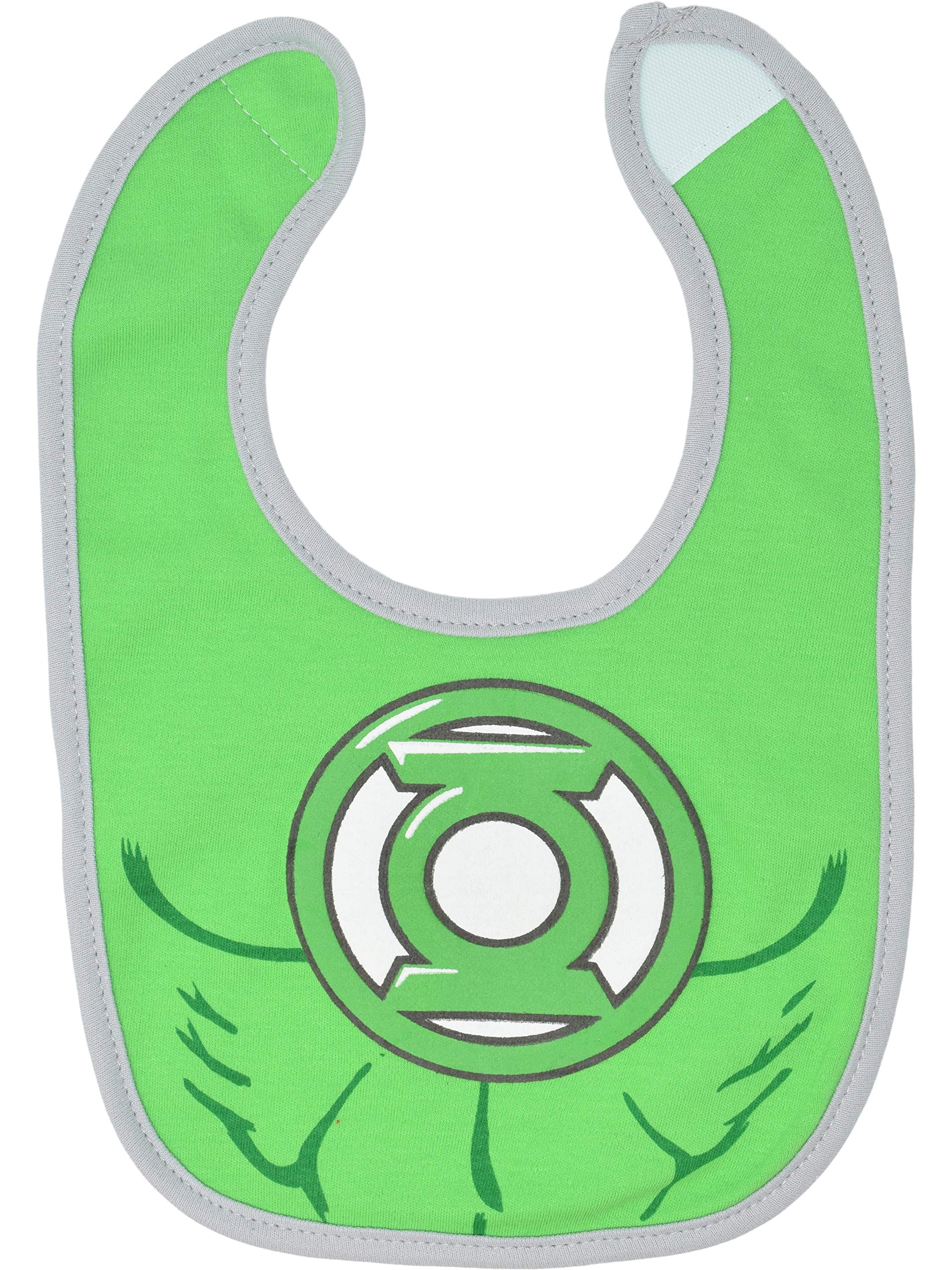 Warner Bros Justice League bibs showcasing Aquaman artwork for comfortable wear.