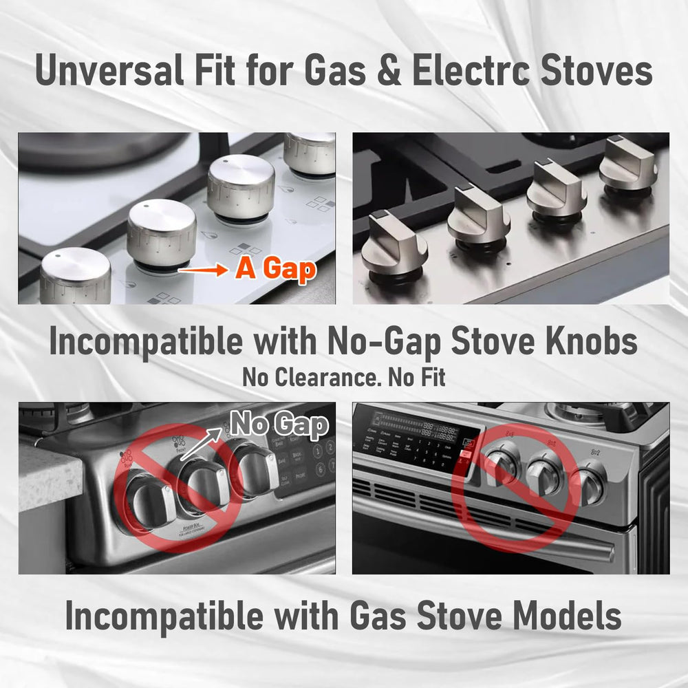 Wasachi stove knob safety cover open-bottom shows universal compatibility.