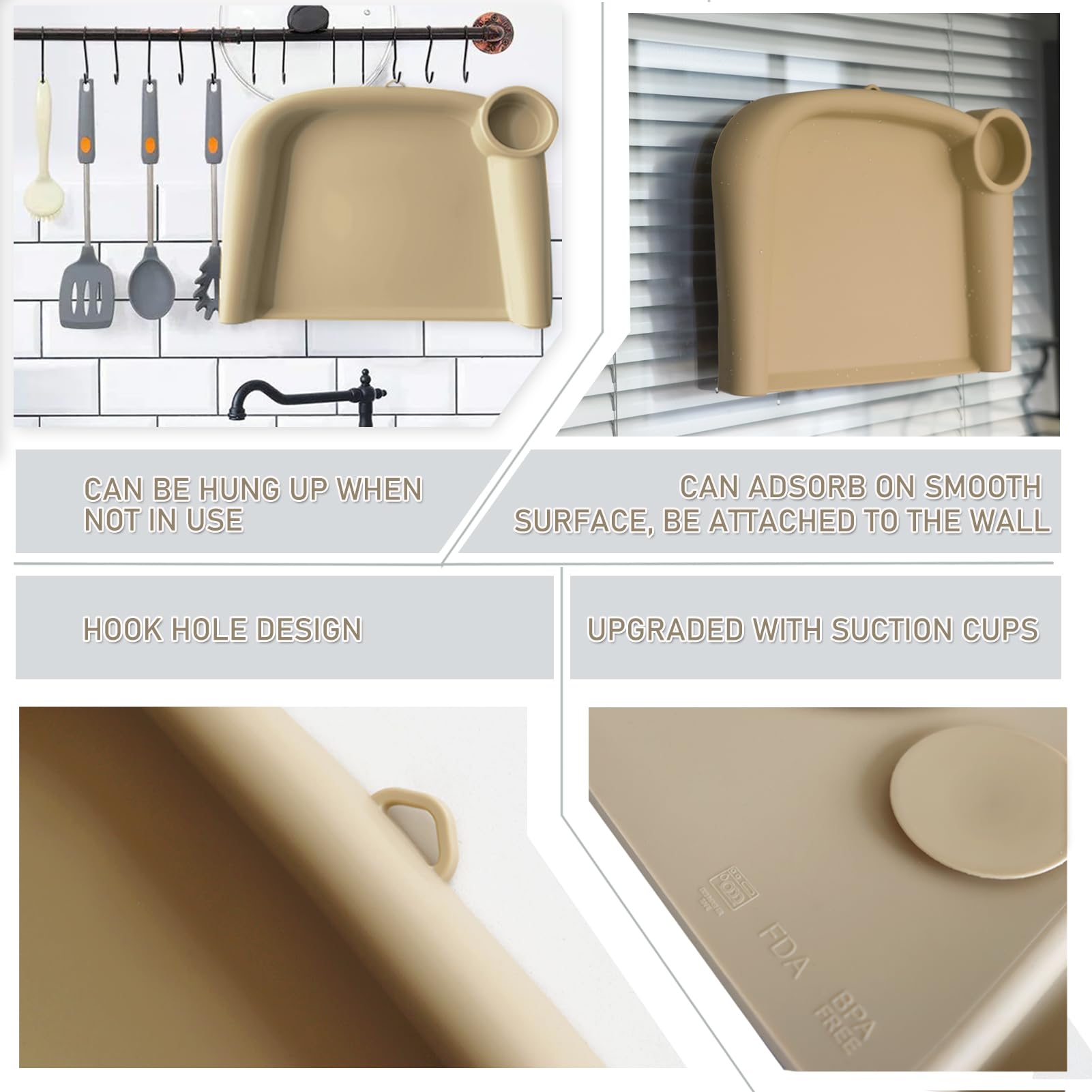 WaterLuu protects chair handles with soft silicone during enthusiastic feeding