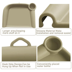 WaterLuu clip-on clamps and suction cups secure the tray on various chairs
