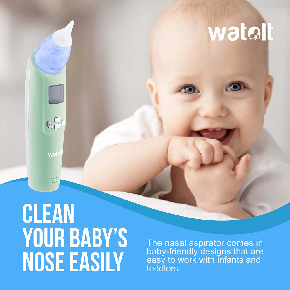 Watolt nasal aspirator LCD display demonstrates clear status and gentle operation.