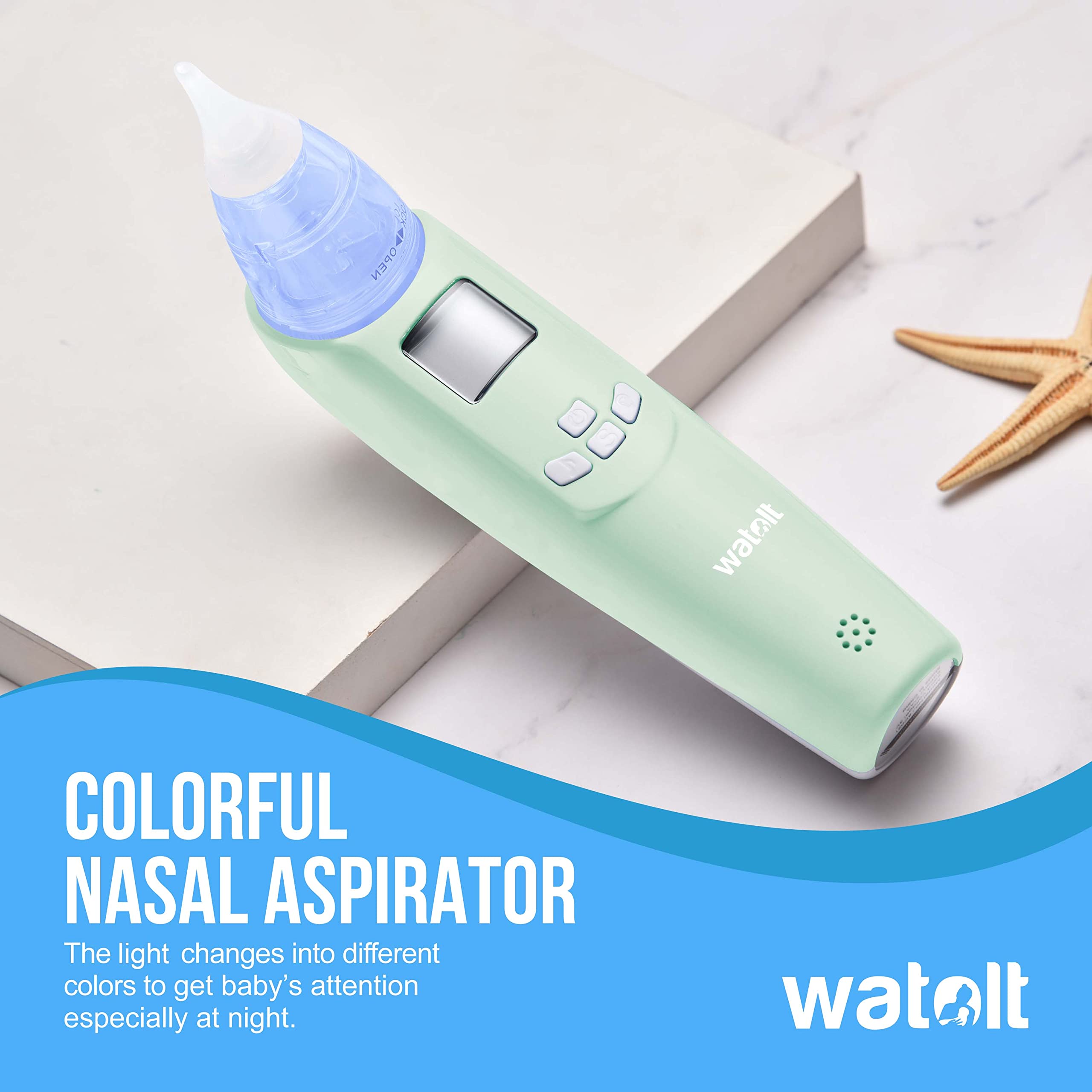 Watolt nasal aspirator reusable tips shown for eco-friendly multi-use.