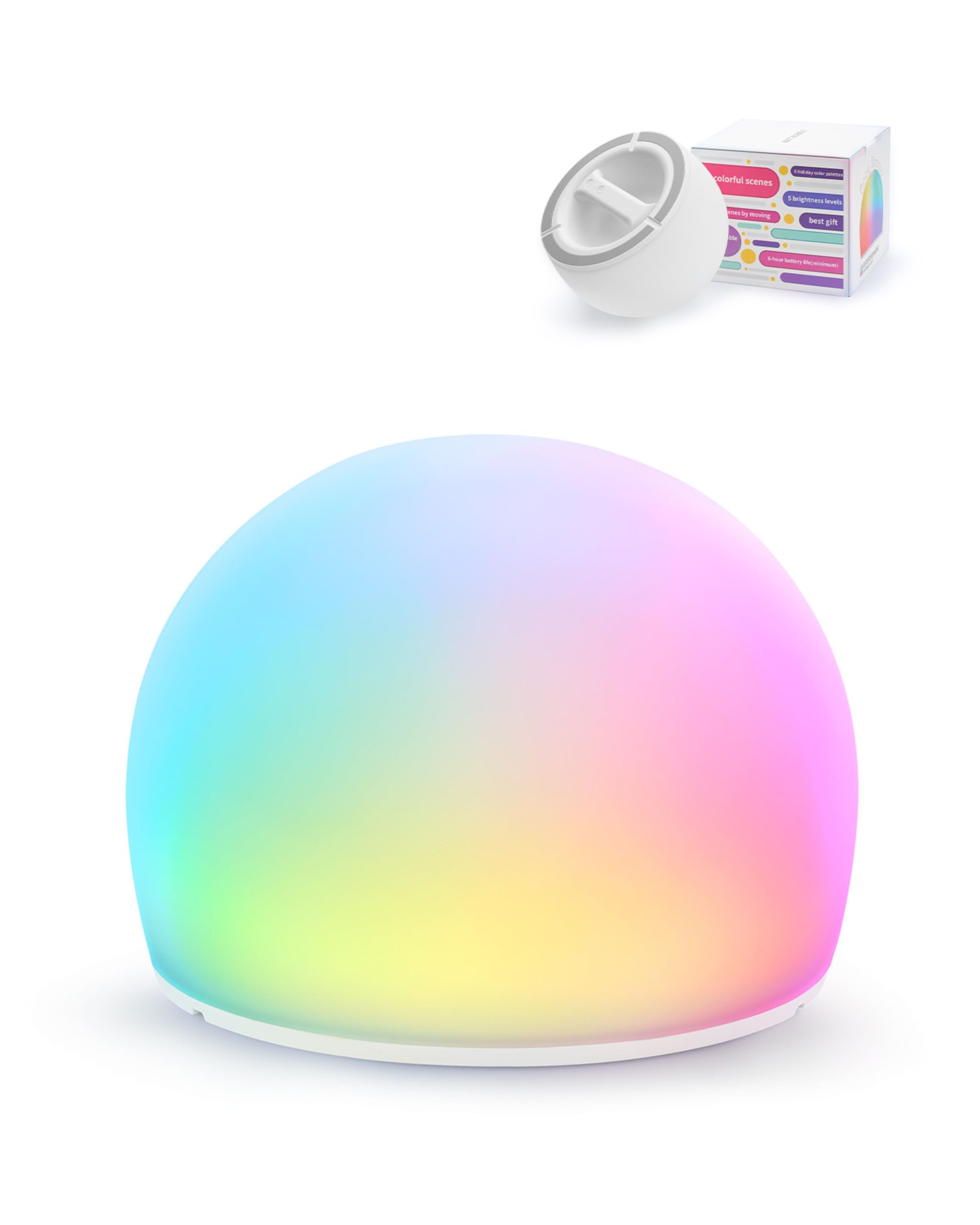 WattBubble night light kids globe glows softly for bedtime comfort