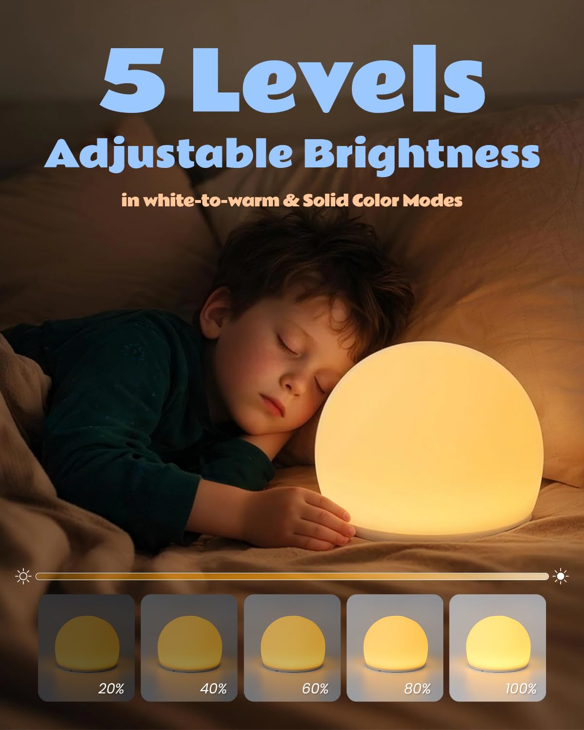 WattBubble soft-egg light displays vibrant color spectrum for playtime