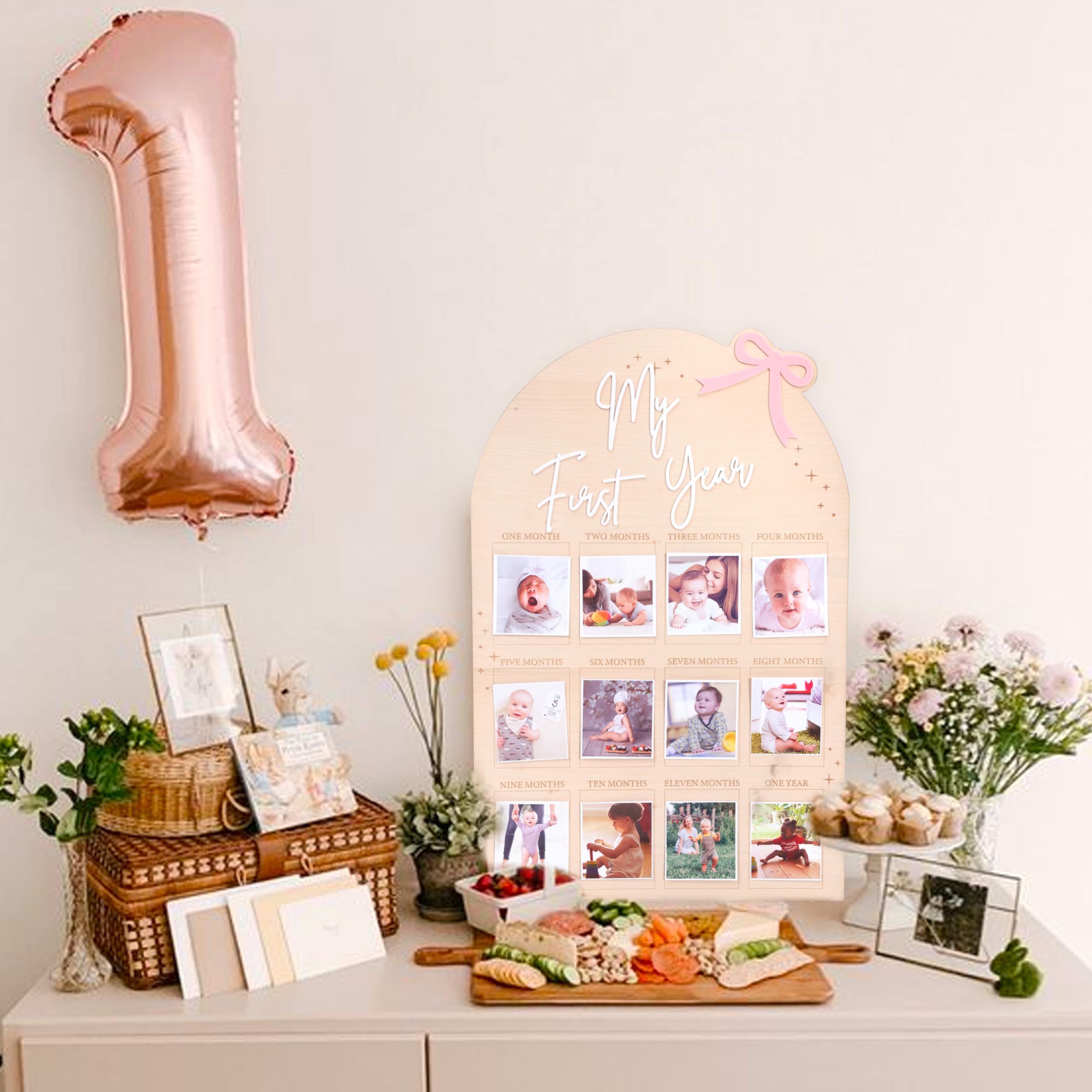 WAUAO Bow baby growth photos grid captures every milestone