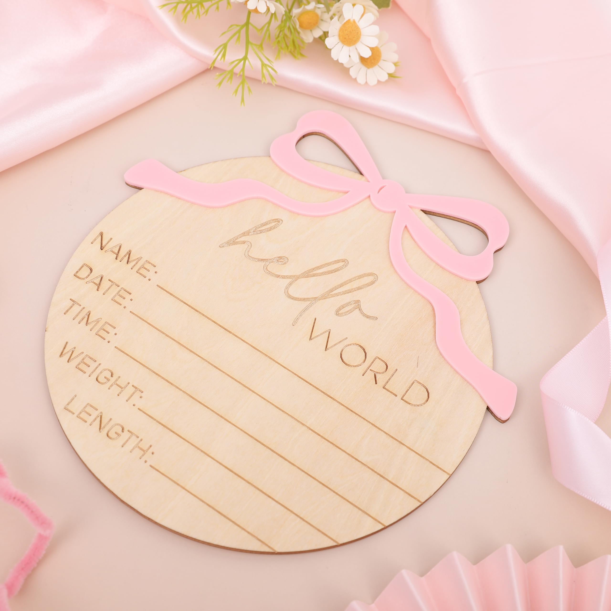 WAUAO Personalized Baby Name Sign Wood—bespoke keepsake that grows with memories.