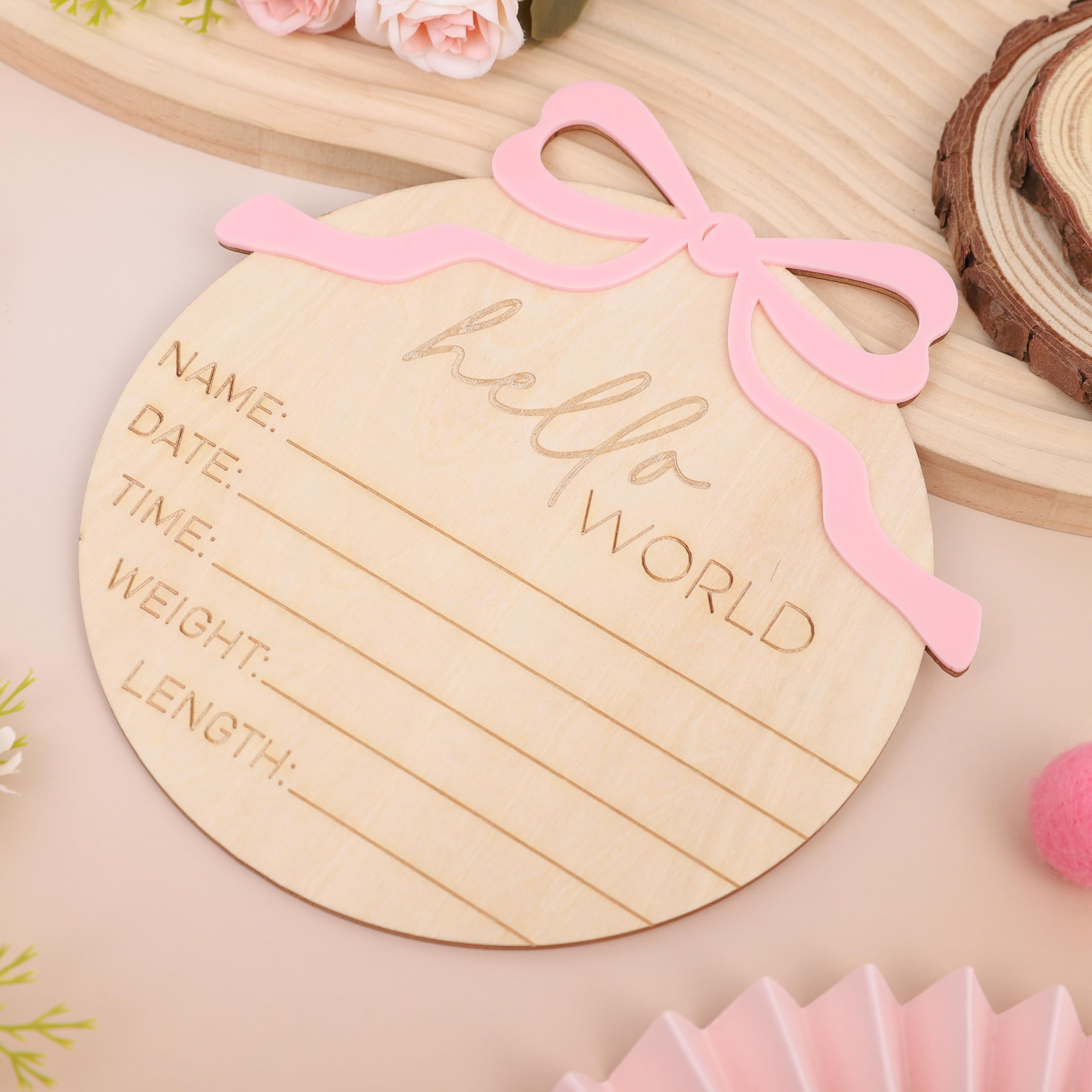 WAUAO Welcome To The World Sign—nursery-ready accent for newborn moments.