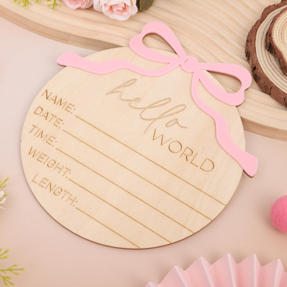 WAUAO Welcome To The World Sign—nursery-ready accent for newborn moments.