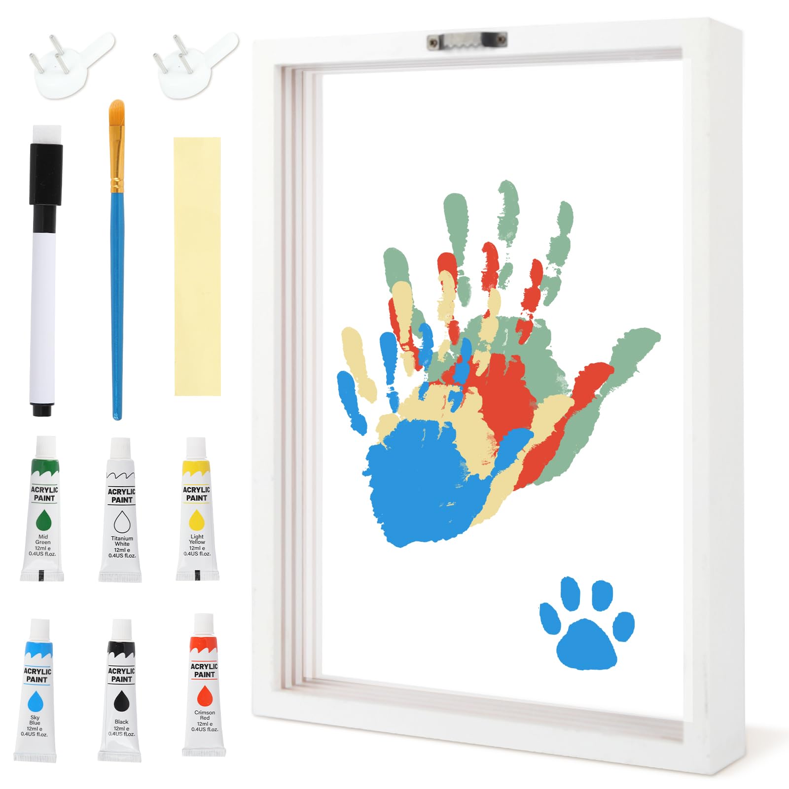 WAYASDCU family handprint kit with all-in-one supplies for a lasting keepsake.