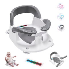 Wddbb baby bath seat with 360° stability for a hands-free bath.
