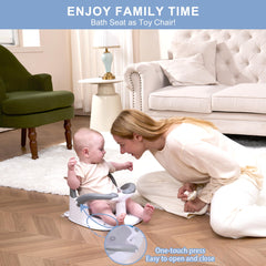 Wddbb bath seat back hollow design aids easier rinsing around the diaper area.