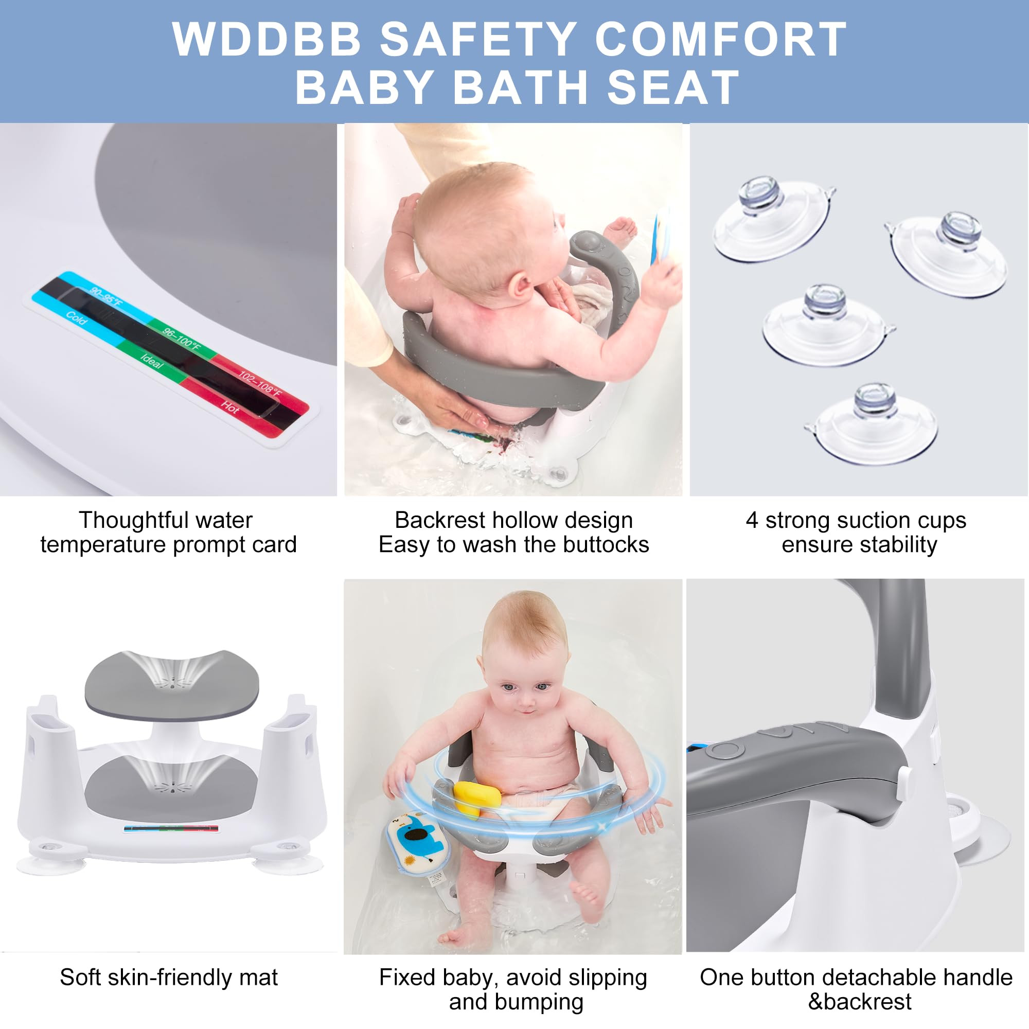 Wddbb bath seat setup offers safe, comfortable bath routines for toddlers.