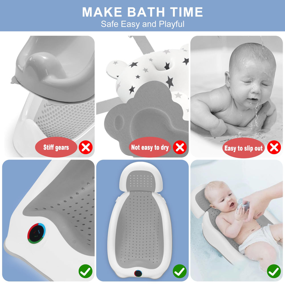 Wddbb bath support foldable recline offers adjustable comfort for newborns.