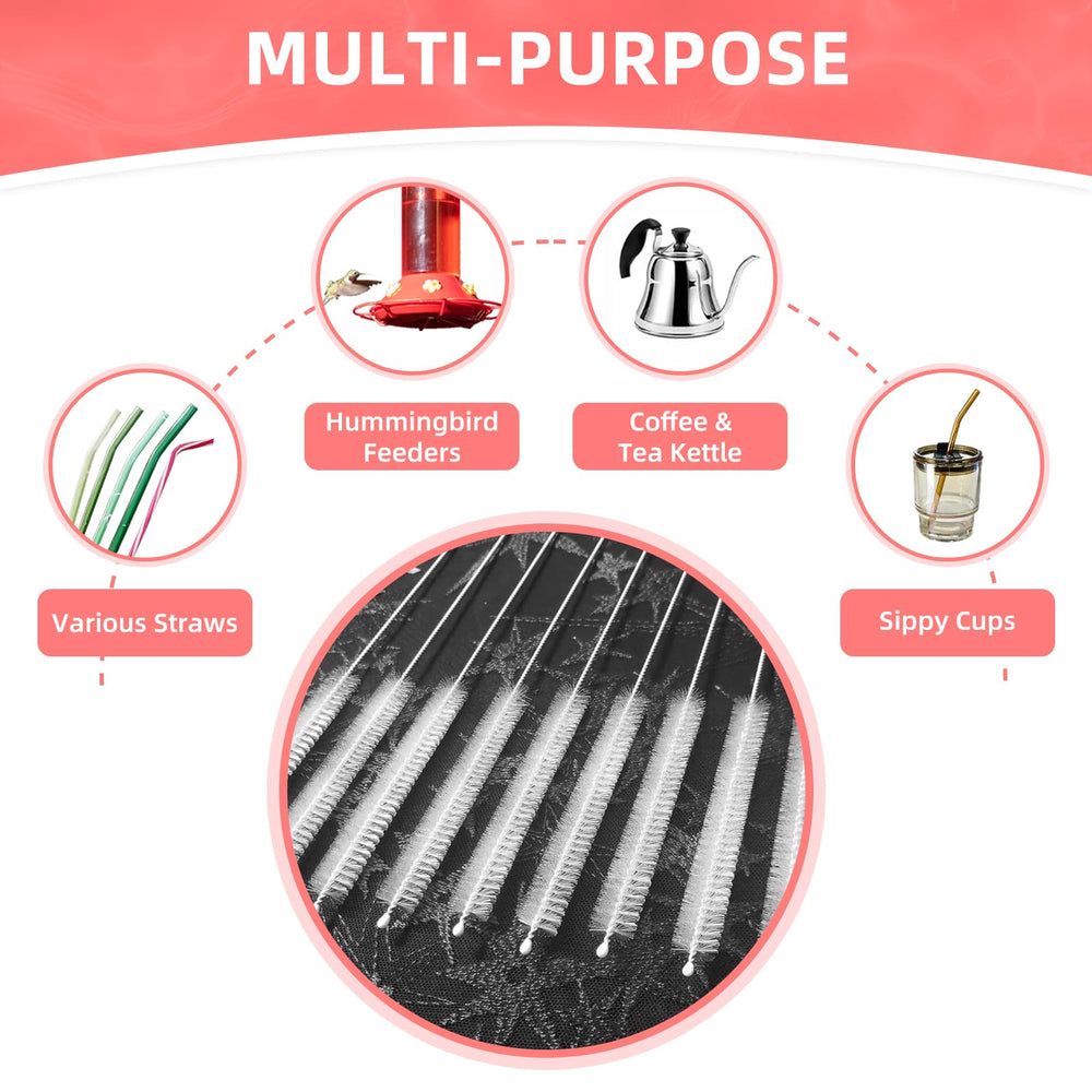 WDPOER bottle neck cleaner reaches bottle necks and curved straws with precision.
