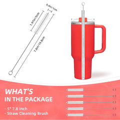 WDPOER tall straw cleaner cleans Stanley mugs and large tumblers efficiently.