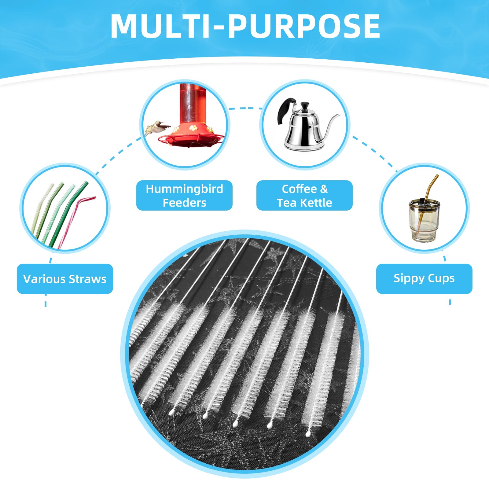 WDPOER dishwasher-safe brush core resists rust for lasting use