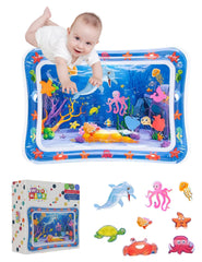 We R Kids tummy time mat features an underwater ocean pattern for engaging sensory exploration.