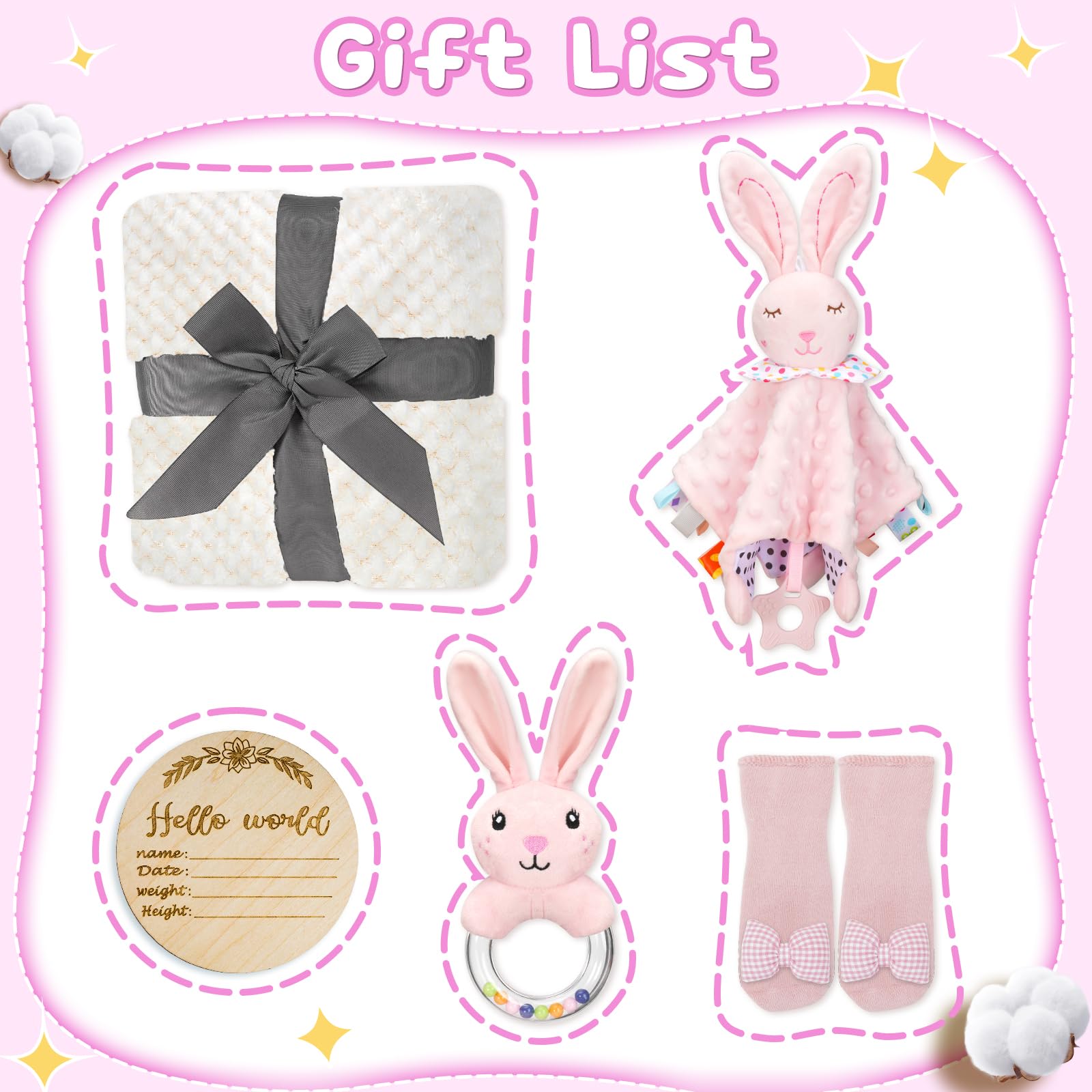 WECOOL bunny toy basket final shot featuring cute accessories and nursery-friendly charm.