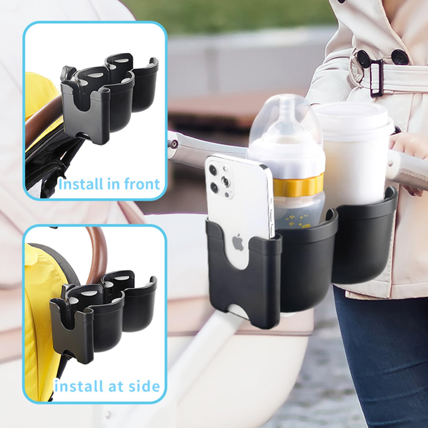 WedFeir 360-degree rotation drink holder adjusts for convenient access