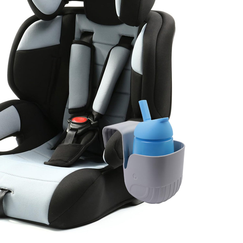 WedFeir cup holder mounted on a stroller handle for on-the-go hydration