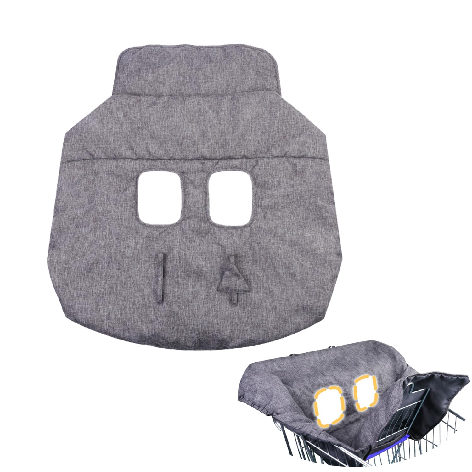 WedFeir universal-fit cart cover in grey fits most trolleys and high chairs.