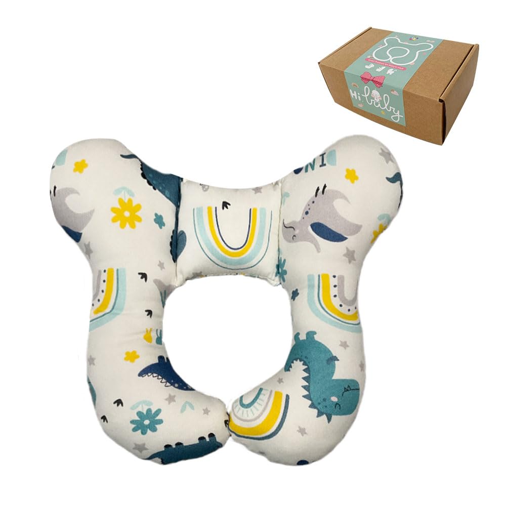 Wedfull Dinosaur travel pillow for car seat offers gentle neck support.