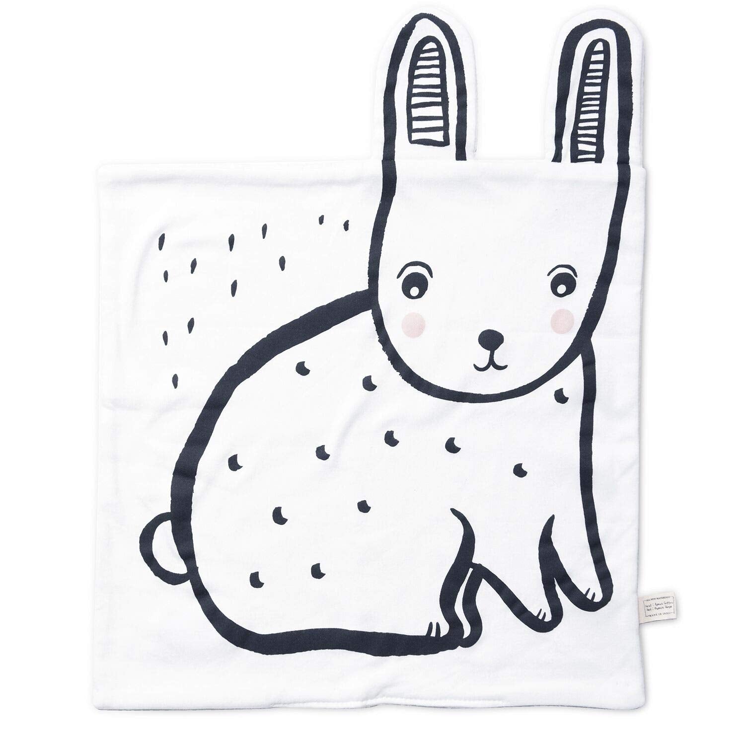 Wee Gallery Snuggle Blanket bunny ears close-up for soothing baby cuddles