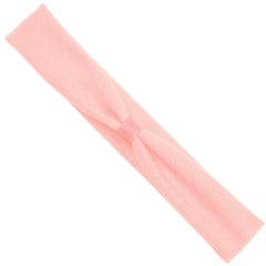 Wee Ones Add-a-Bow head wrap in light pink provides gentle styling and comfy all-day wear.