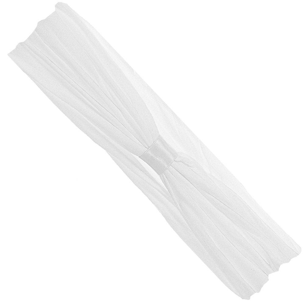 Wee Ones Add-a-Bow headband in white with soft stretch nylon for gentle all-day comfort.