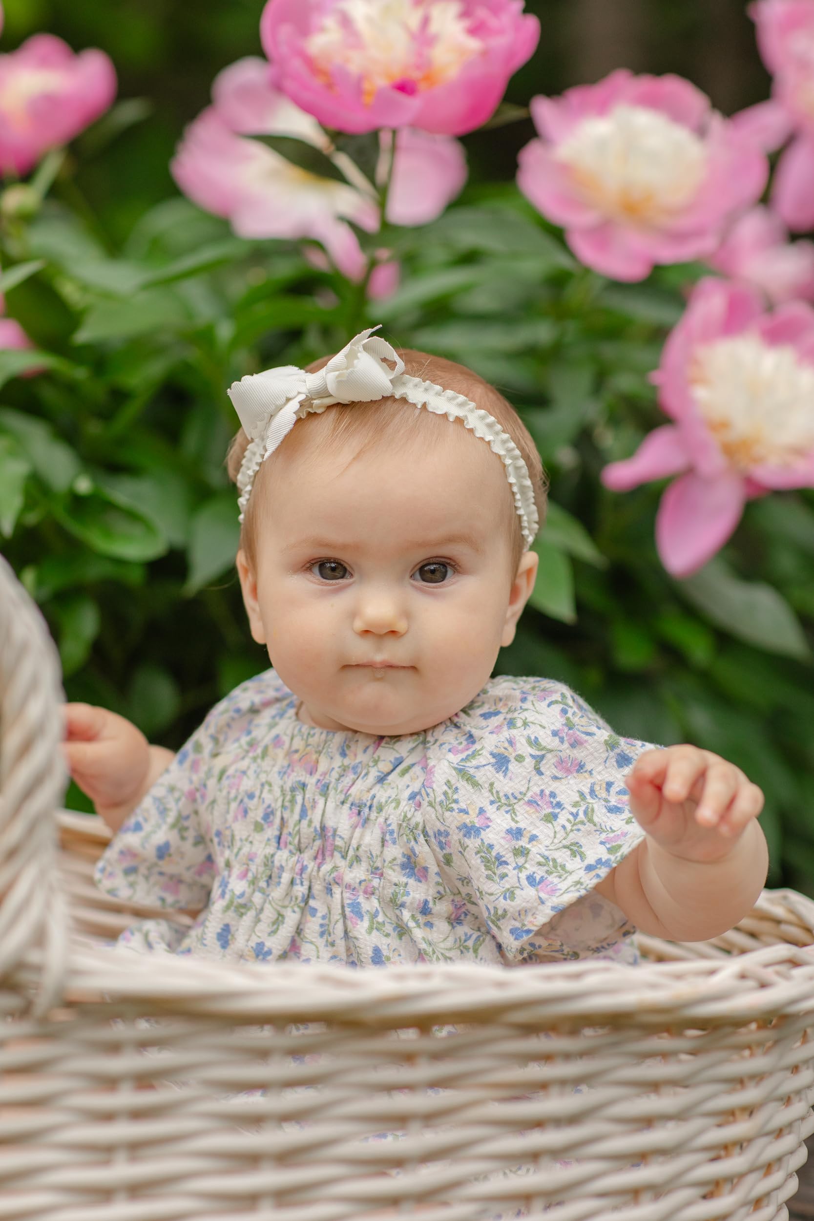 Wee Ones antique white grosgrain texture adds subtle sheen for everyday and special moments.