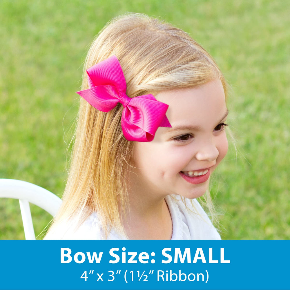 Wee Ones baby girl bow with two elastic sizes for a snug, comfy fit