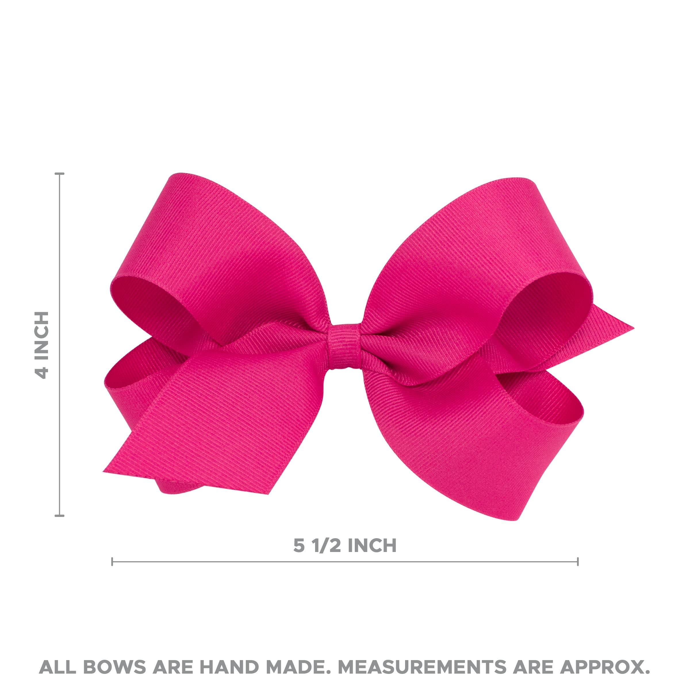 Wee Ones bow shown with matching-pigtails for coordinated outfits.