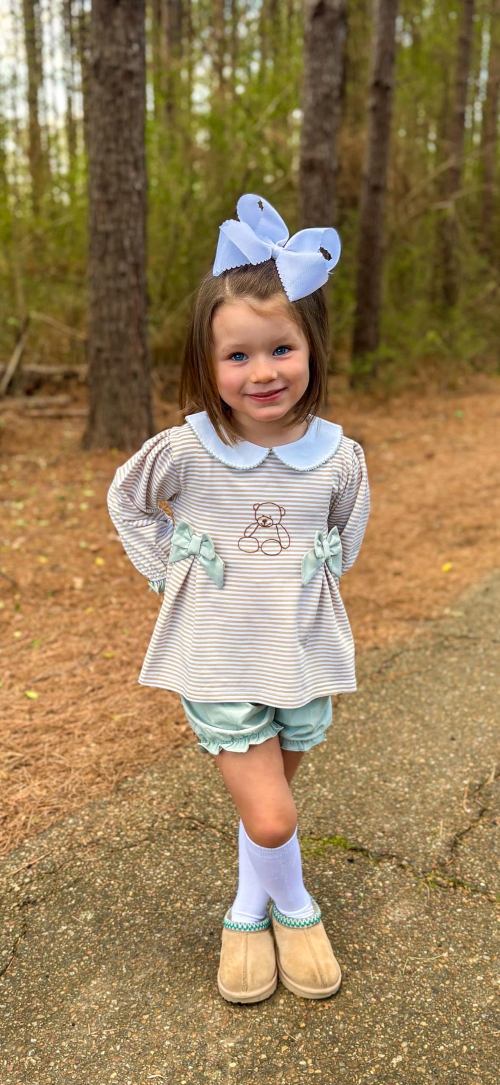 Wee Ones display-ready bow in Millennium Blue for gifting or racks
