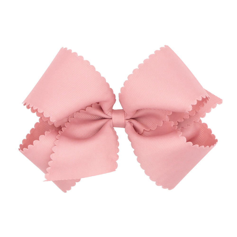 Wee Ones bow scalloped edges King Sweet Nectar close-up for polished detail