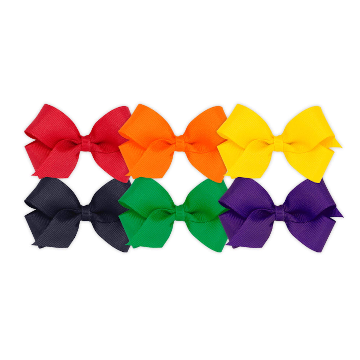 Wee Ones mini bow on a no-slip clip in red for secure all-day wear
