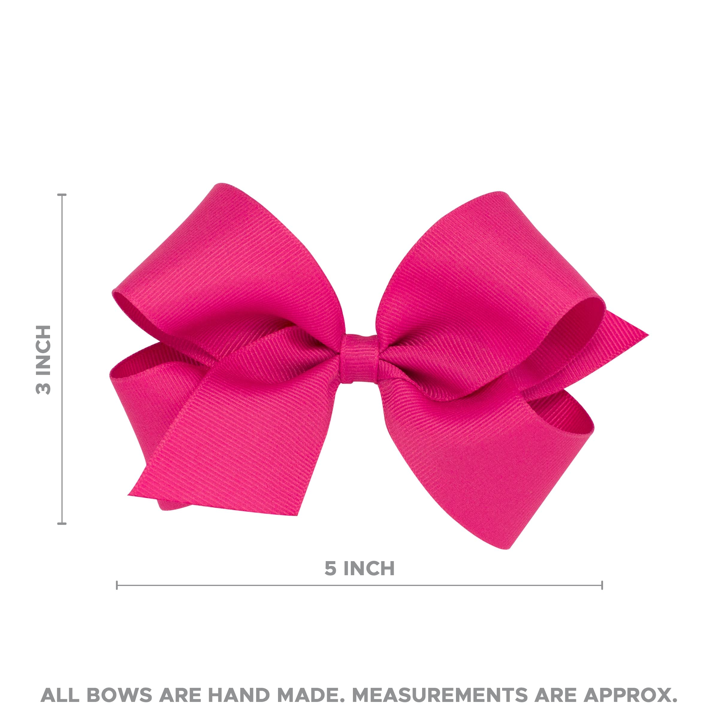 Wee Ones burgundy bow side view on hair clip easy daily wear.