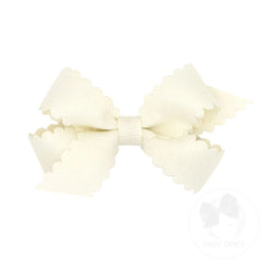 Wee Ones classic grosgrain bow on mini clip delivers timeless style and secure wear.