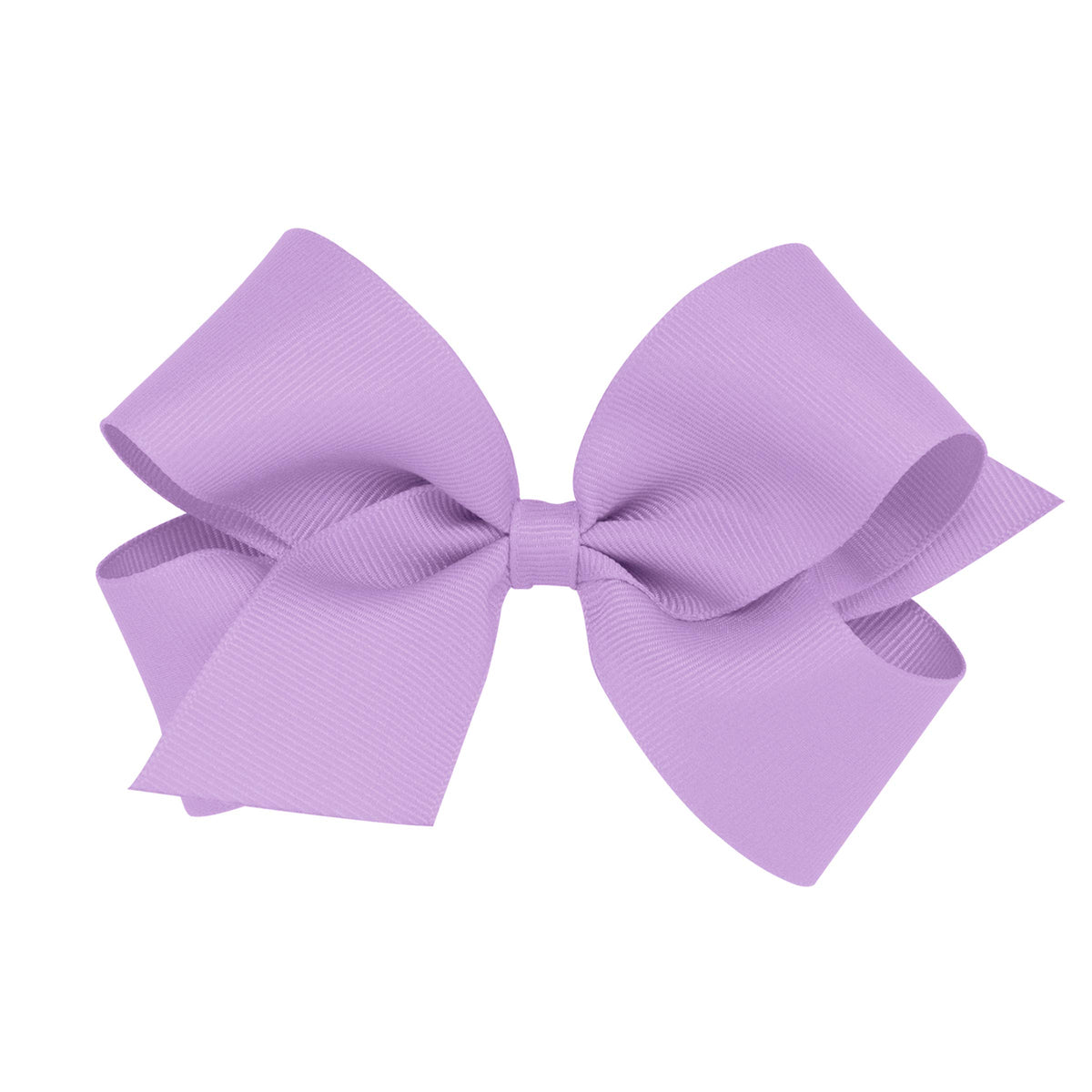 Wee Ones classic grosgrain bow in light orchid clip with durable all-day hold.