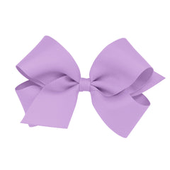 Wee Ones classic grosgrain bow in light orchid clip with durable all-day hold.