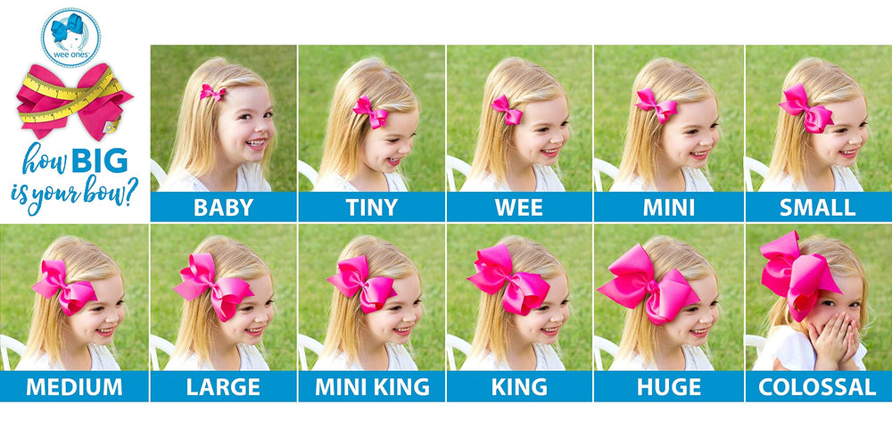 Wee Ones mini bows shown for easy styling and quick outfit coordination.
